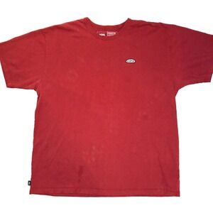 Simple Red Vans T Shirt with Patch Logo XL